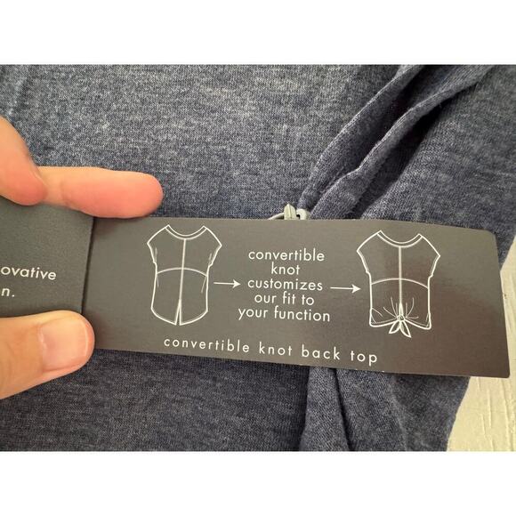 Calvin Klein Performance Blue Knot Back Shirt Small NWT - Picture 7 of 10